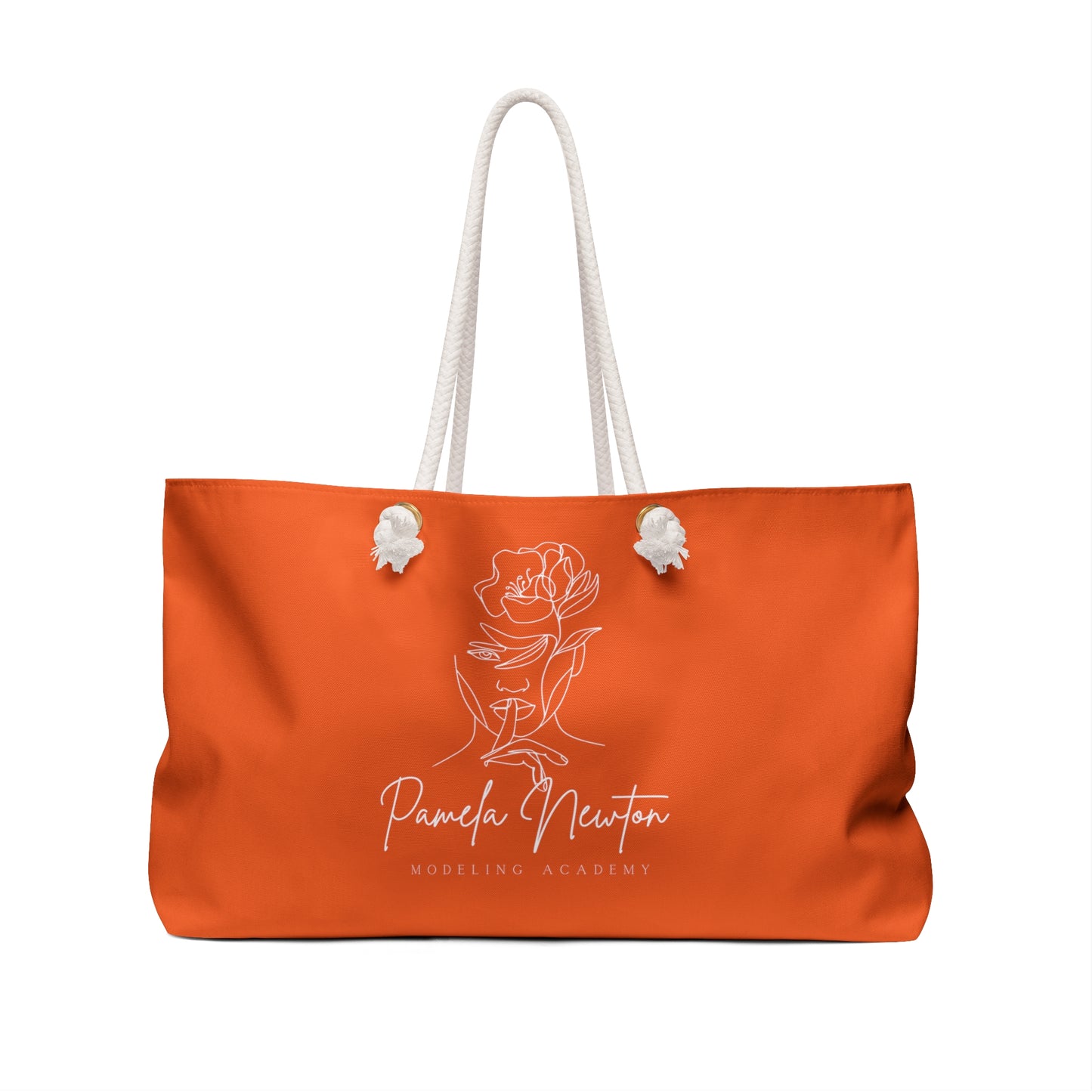 Pamela Newton Modeling Academy Orange  Weekender Bag