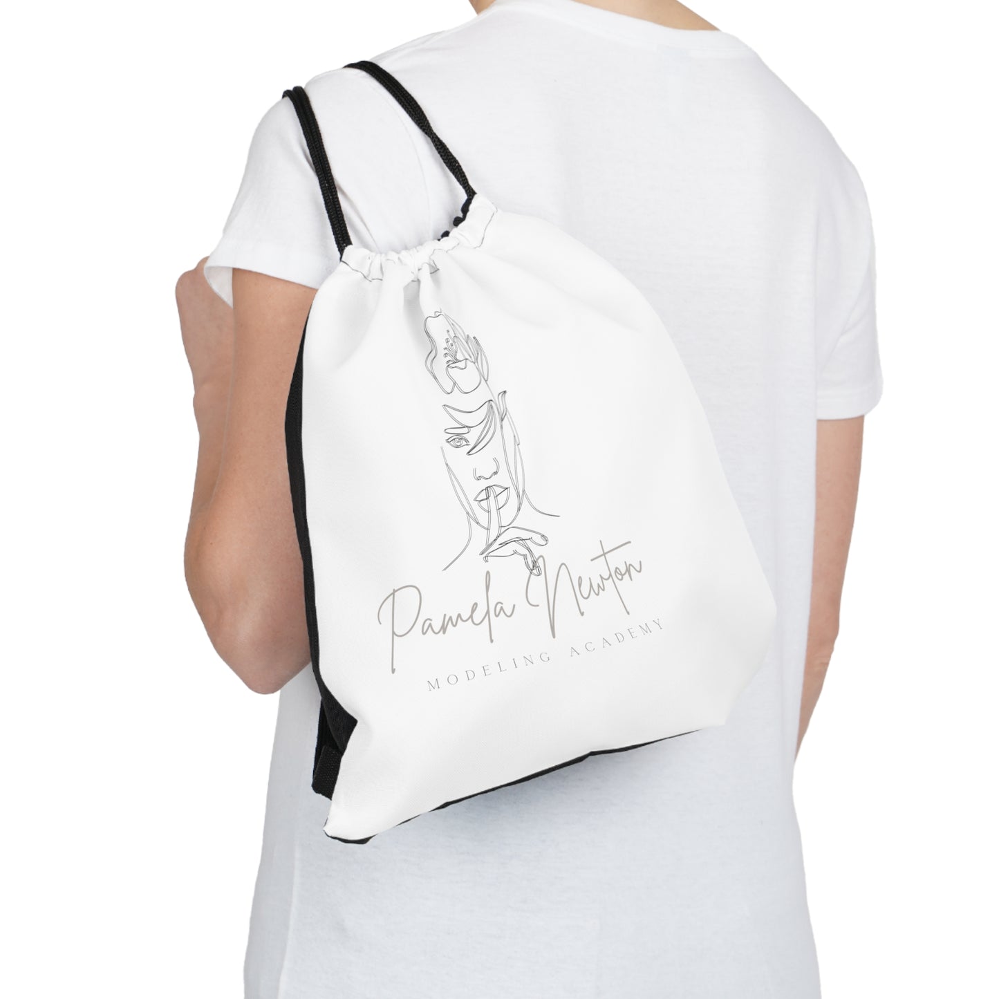 Pamela Newton Modeling Academy  Outdoor Drawstring Bag