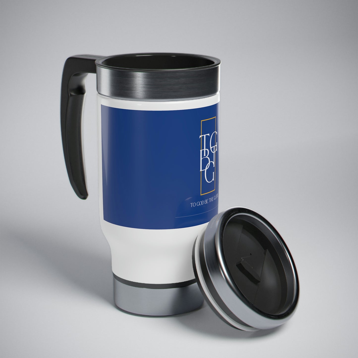 Blue TGBTG Stainless Steel Travel Mug with Handle, 14oz