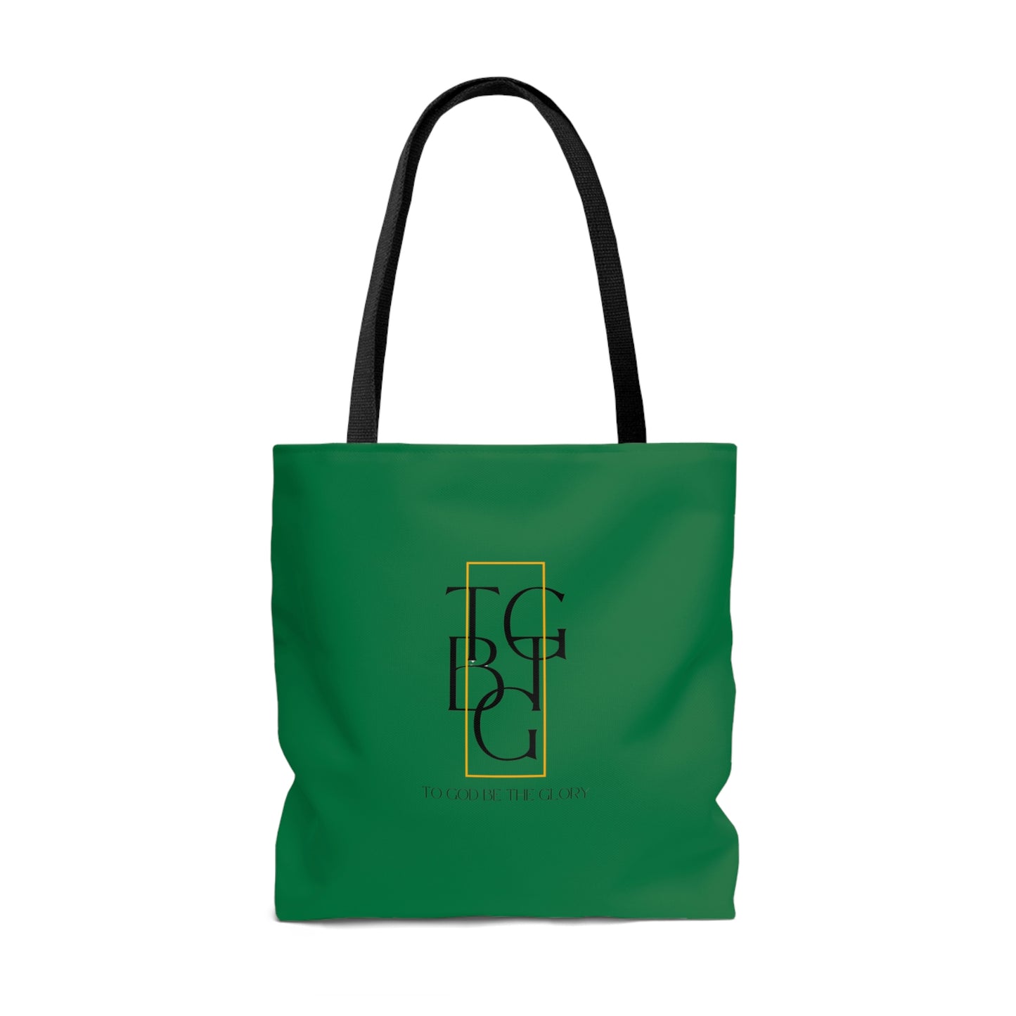 To God Be the Glory Green Tote