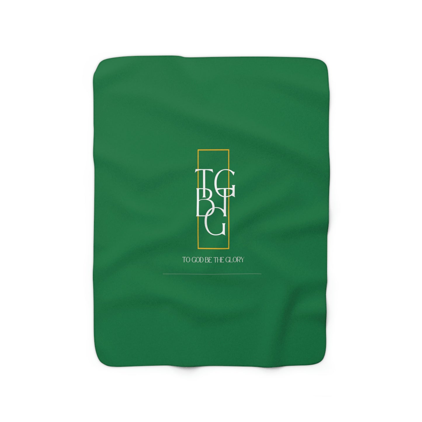 Green TGBTG Sherpa Fleece Blanket
